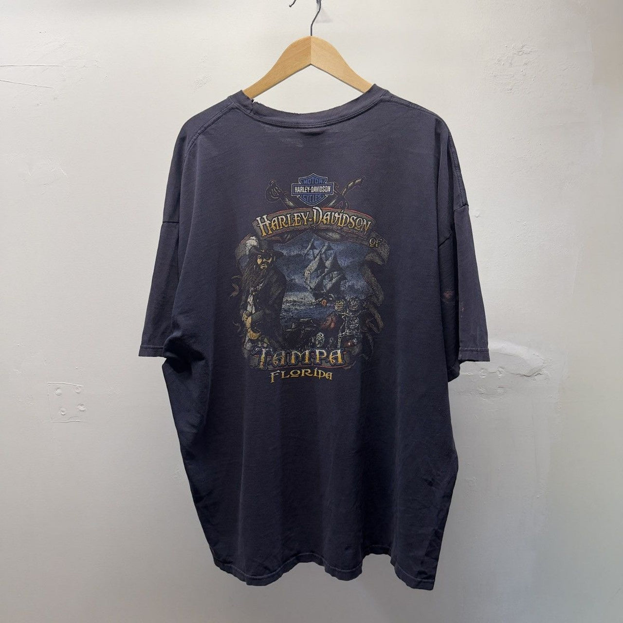 Vintage 2000s Harley Davidson Faded Distressed Skull Tee