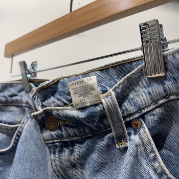 Vintage 1990s Levi's 550 Orange Tab Denim Shorts Grunge Faded
