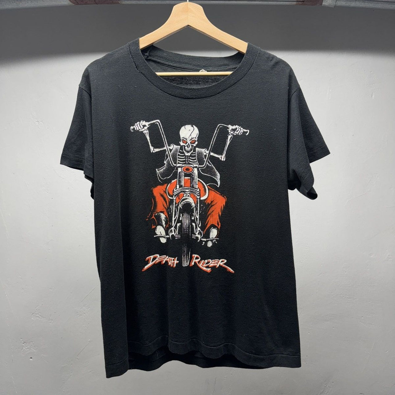 1990s Faded Death Rider Skull Biker Tee