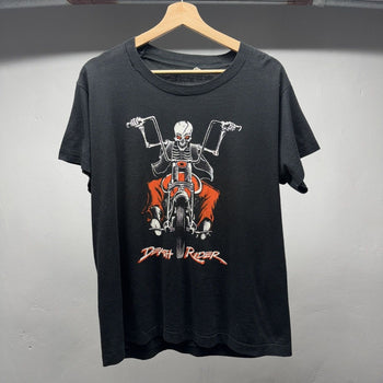 1990s Faded Death Rider Skull Biker Tee