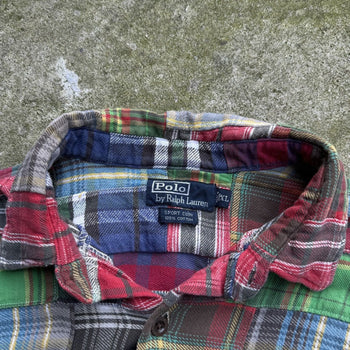 Camisa de franela con parche de cuadros de Polo Ralph Lauren de los años 2000