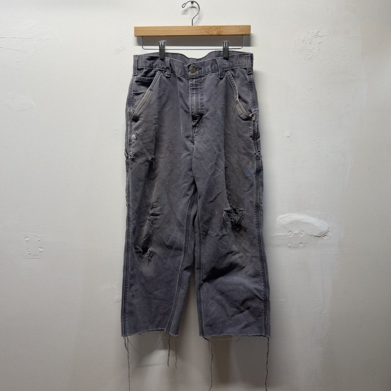 Vintage 2000s Carhartt Faded Distressed Cropped Carpenter Pants