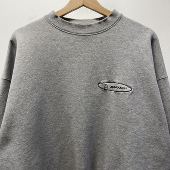 Vintage 1990s Faded Grey Boeing Sweatshirt