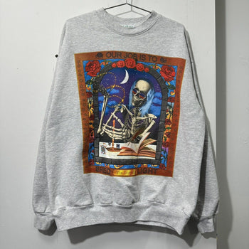 ONLINE CERAMICS STORYTELLER REAPER SKULL CREWNECK GREY