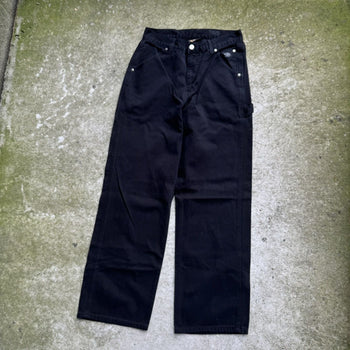 2000S HARLEY DAVIDSON BAGGY WIDE LEG BLACK CARPENTER JEANS