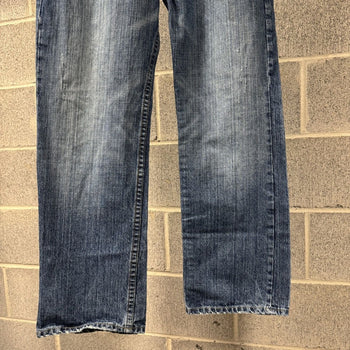 2000s Y2K Baggy Embroidered Faded Jeans