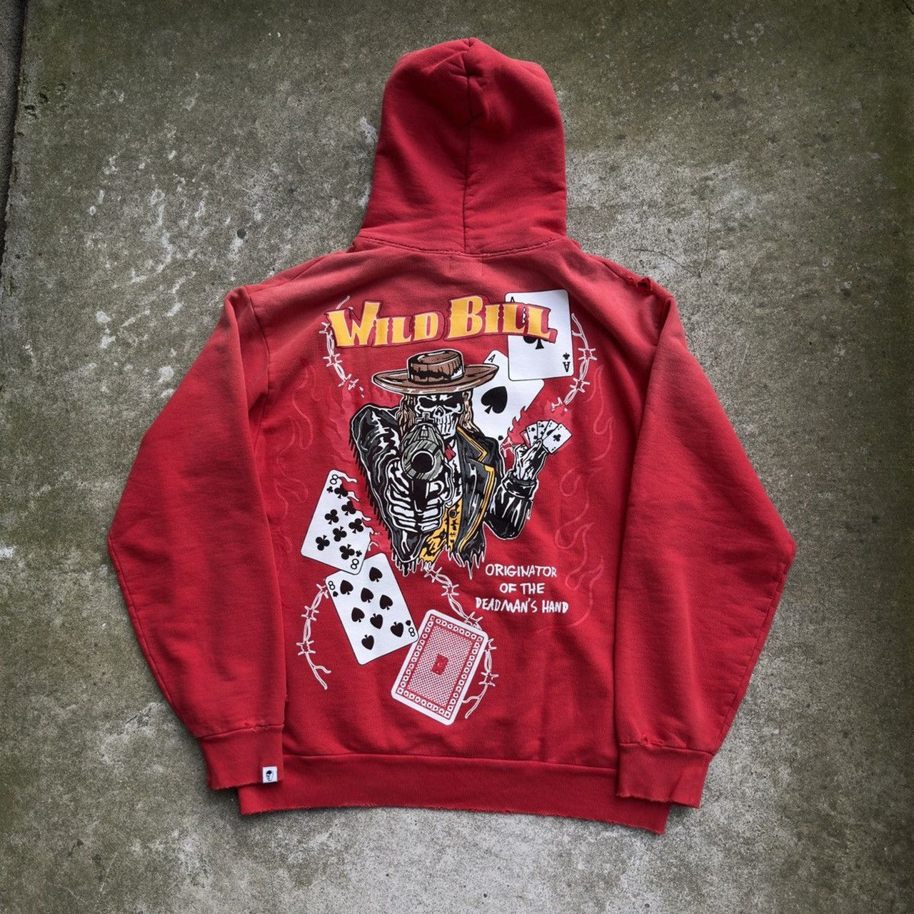 WARREN LOTAS WILD BILL SWEATSHIRT HOODIE RED