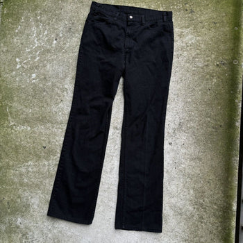 1990s LEVI'S 517 BLACK LIGHT DENIM BOOT CUT JEANS