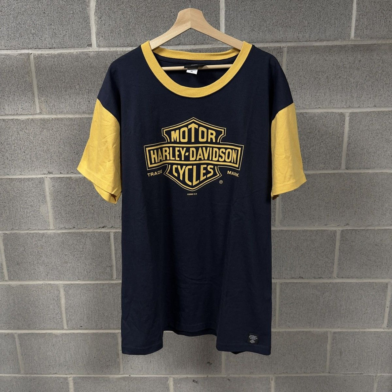 2000s Harley Davidson Colorblock Logo Tee