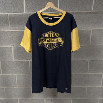 2000s Harley Davidson Colorblock Logo Tee