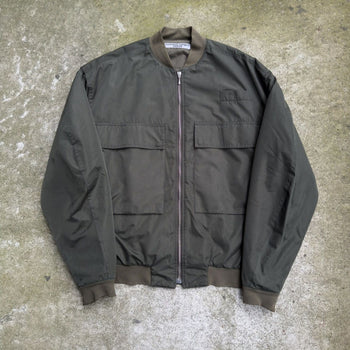 KATHARINE HAMNETT LONDON FW19 NYLON RAF GREEN BOMBER JACKET