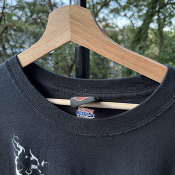 2010s Harley Davidson Skull Ghost Flame Longsleeve Tee
