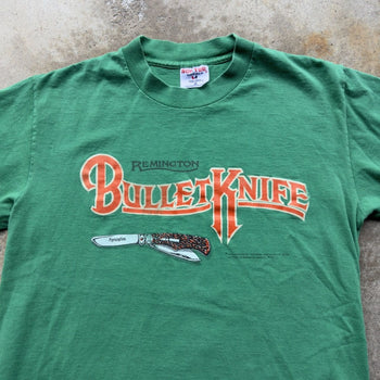 1990s REMINGTON BULLET KNIFE TEE GREEN