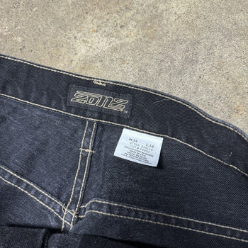 1990s ZONZ BAGGY BLACK SKATER DENIM JEANS