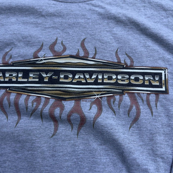 VINTAGE HARLEY DAVIDSON METAL FLAME LOGO LONGSLEEVE TEE