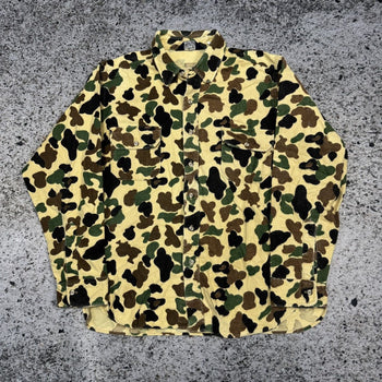 1980s WOOLRICH MOLESKIN DUCK CAMO HEAVY COTTON SHIRT