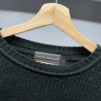 1990s Dark Green Acrylic Sweater
