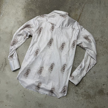 1970s HBARC GABARDINE SILKY WESTERN PEARL SNAP SHIRT