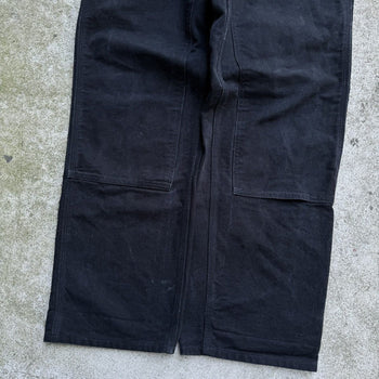 CARHARTT FADED BLACK DOUBLE KNEE PANTS