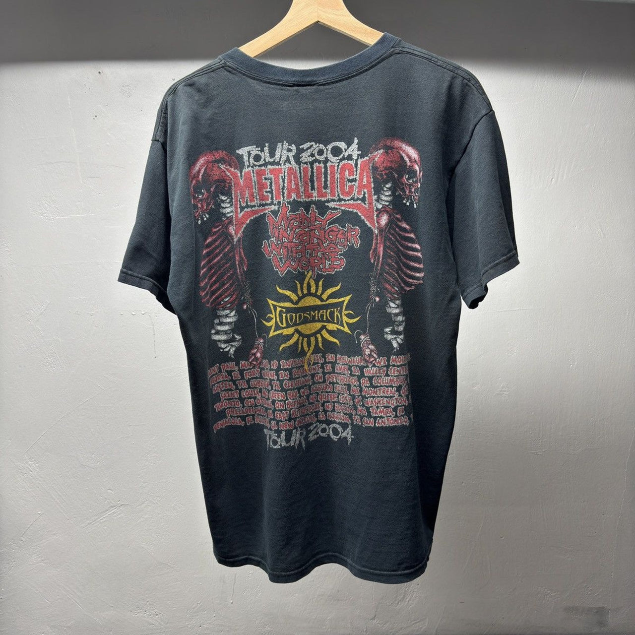 2004 Metallica Pushead Thrashed Faded Band Tee