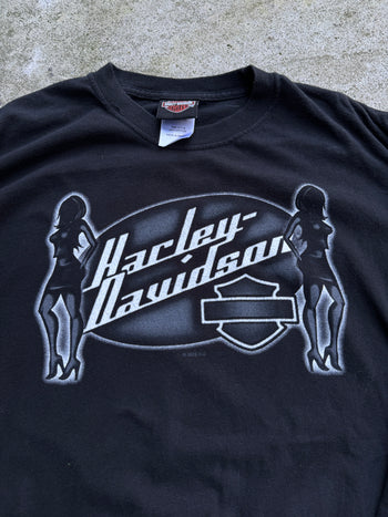 2000s Y2K HARLEY DAVIDSON BIKER GIRL LONGSLEEVE