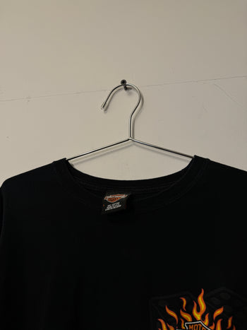 2000S HARLEY DAVIDSON DICE FLAME LONGSLEEVE TEE