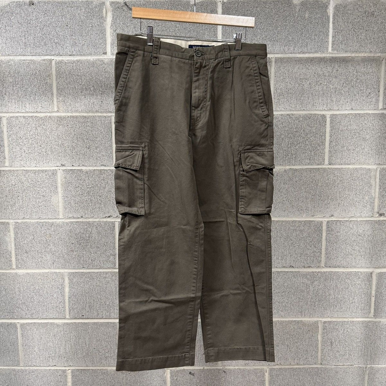 2000s Dark Green Baggy Wide Leg Cargo Pants