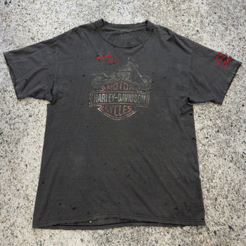 1990s Harley Davidson Thrashed Faded Washed Tee
