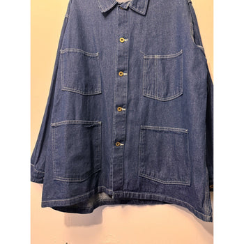1960s 1970s Denim Chore Coat