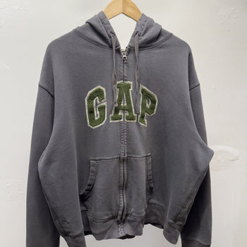 Vintage 2000s Gap Faded Distressed Boxy Zip Hoodie