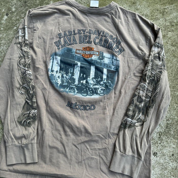 HARLEY DAVIDSON PLAYA DEL CARMEN MEXICO SKULLS LONGSLEEVE
