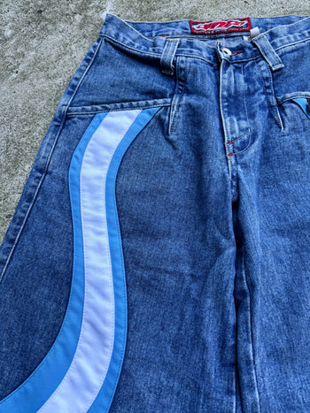 1990s JNCO JEANS HYPNOTIX SHORTS CUT THRASHED