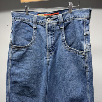 Jnco Buddah Dark Stone Baggy Wide Leg Skater Denim Jeans