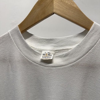 Vintage 1980s Blank White Tee Paper Thin