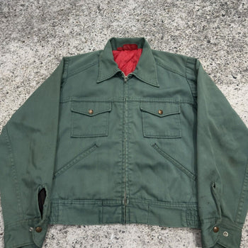 1980s Faded Thrashed Dickies Zip Up Work Jacket