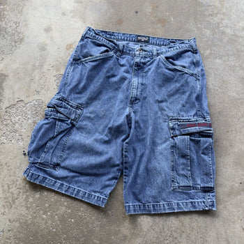 2000S POLO JEANS RALPH LAUREN BAGGY CARGO DENIM SKATER SHORTS JORTS