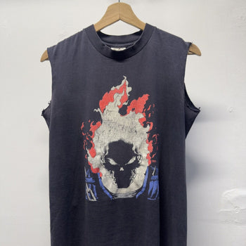 Vintage 1990s Marvel Ghost Rider Flame Skull Cut Off
