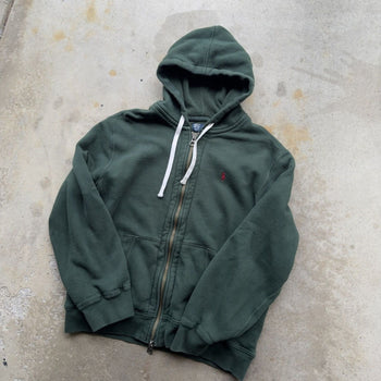 1990S/2000S POLO RALPH LAUREN HEAVYWEIGHT ZIP UP HOODIE