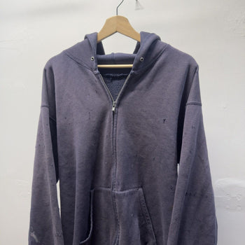 Vintage 1990s Made in USA Faded Distressed Zip Up Hoodie