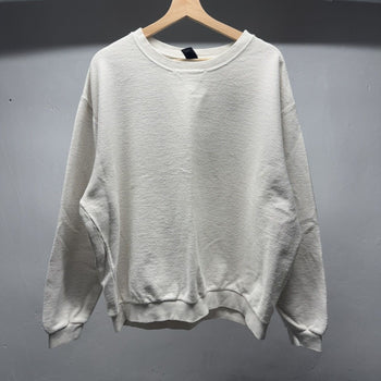 2000s White Cotton Faded Sweatshirt