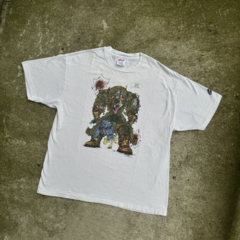 1990s KEITH GIFFEN TRENCHER GRAPHITTI COMICS ART TEE