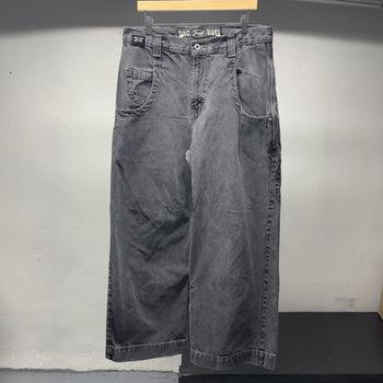 JNCO Big Rig Faded Black Denim Skater Y2K Jeans
