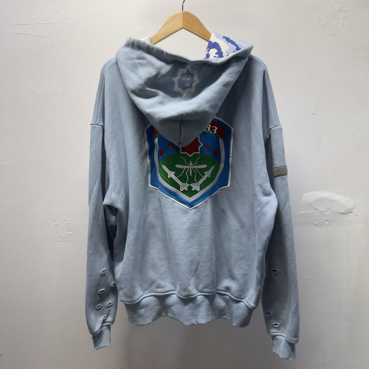 Murd333r.fm Special Ops Zip Up Hoodie Light Blue