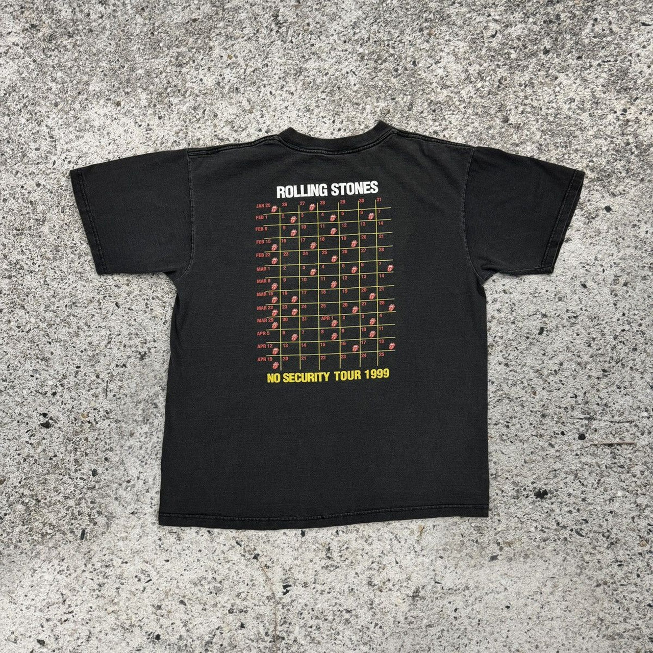 1999 Thrashed Faded Rolling Stones No Security Tour Tee