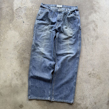 2000s AE SUPPLY FADED MUD WASH DENIM CARPENTER SKATER JEANS