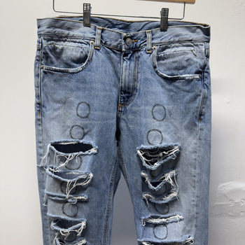 1017 Alyx 9SM Slashed Thorn Distressed Denim Jeans