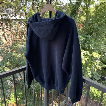 2000s Faded Distressed Cut Black Hoodie