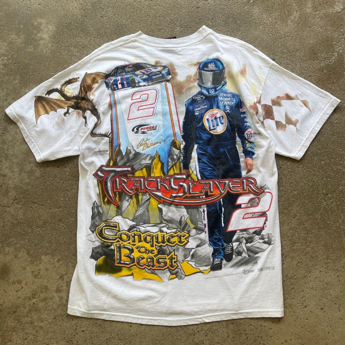 1990s NASCAR RUSTY WALLACE TRACK SLAYER TEE