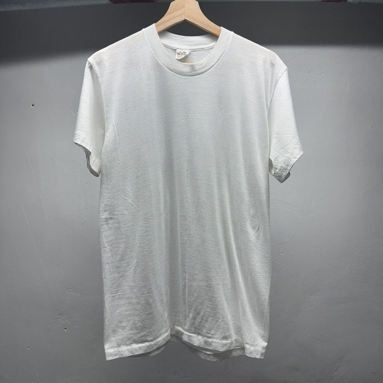 1980s Paper Thin Blank White Single Stitch Tee