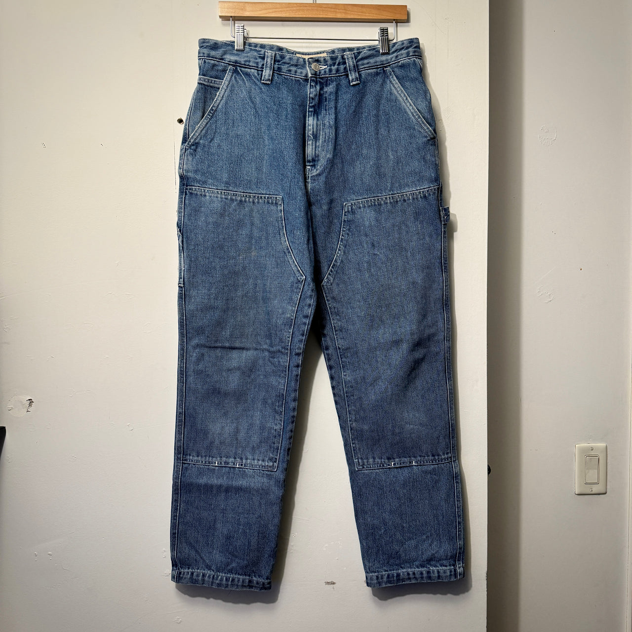 STUSSY DENIM DOUBLE KNEE WORK PANTS